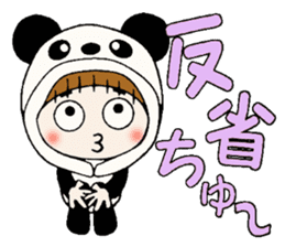 Hawaiian Girl ocyame costume Hen 3 sticker #10062856