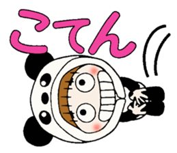 Hawaiian Girl ocyame costume Hen 3 sticker #10062857