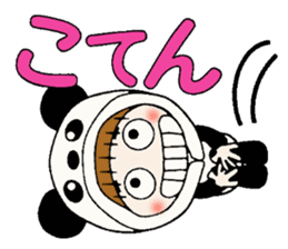 Hawaiian Girl ocyame costume Hen 3 sticker #10062857