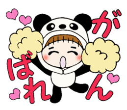 Hawaiian Girl ocyame costume Hen 3 sticker #10062859