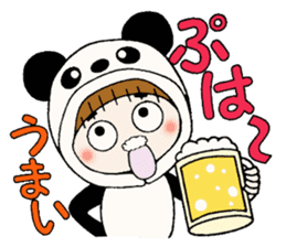 Hawaiian Girl ocyame costume Hen 3 sticker #10062861