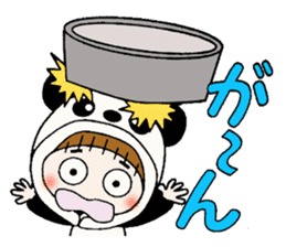 Hawaiian Girl ocyame costume Hen 3 sticker #10062870