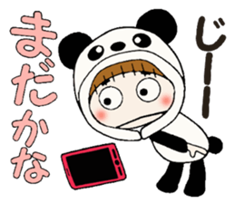 Hawaiian Girl ocyame costume Hen 3 sticker #10062872