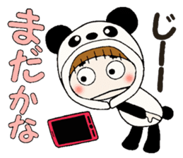 Hawaiian Girl ocyame costume Hen 3 sticker #10062872