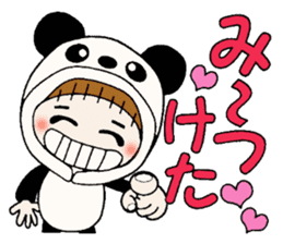 Hawaiian Girl ocyame costume Hen 3 sticker #10062874