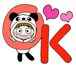 Hawaiian Girl ocyame costume Hen 3 sticker #10062876