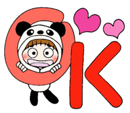 Hawaiian Girl ocyame costume Hen 3 sticker #10062876