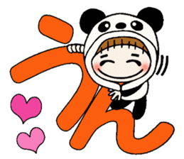 Hawaiian Girl ocyame costume Hen 3 sticker #10062878