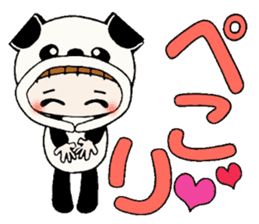 Hawaiian Girl ocyame costume Hen 3 sticker #10062883