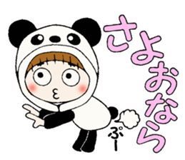 Hawaiian Girl ocyame costume Hen 3 sticker #10062886