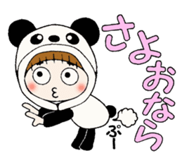 Hawaiian Girl ocyame costume Hen 3 sticker #10062886