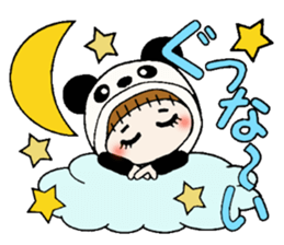 Hawaiian Girl ocyame costume Hen 3 sticker #10062887