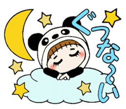 Hawaiian Girl ocyame costume Hen 3 sticker #10062887