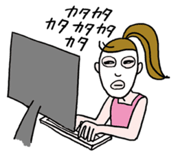 For single life office lady stickers. sticker #10062919