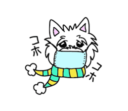 White terrier and happiness life sticker #10063255