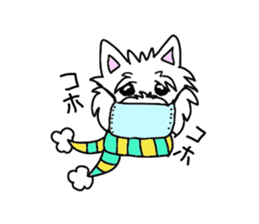 White terrier and happiness life sticker #10063255