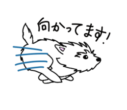 White terrier and happiness life sticker #10063261