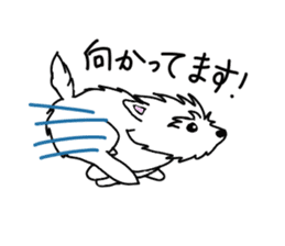 White terrier and happiness life sticker #10063261