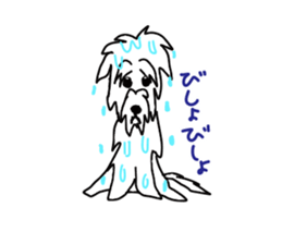 White terrier and happiness life sticker #10063264