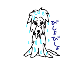 White terrier and happiness life sticker #10063264