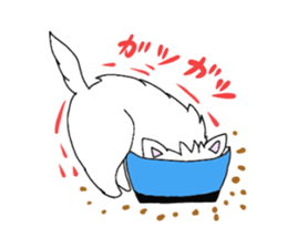 White terrier and happiness life sticker #10063284