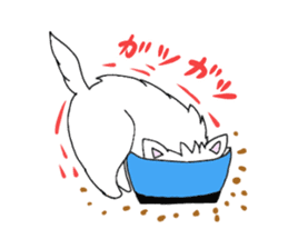 White terrier and happiness life sticker #10063284