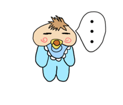 Japanese baby of a soft cheek sticker #10064731