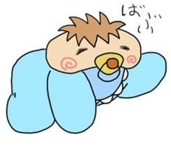 Japanese baby of a soft cheek sticker #10064746