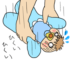 Japanese baby of a soft cheek sticker #10064751