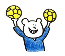 handball white bear sticker #10065336