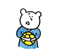 handball white bear sticker #10065358