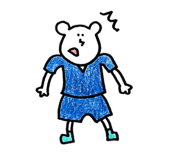 handball white bear sticker #10065361
