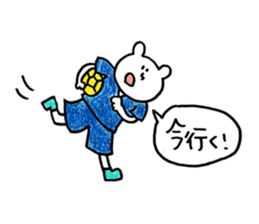 handball white bear sticker #10065364