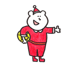 handball white bear sticker #10065366