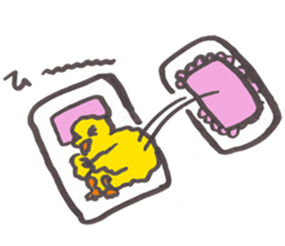 piichan sitting up late at night sticker #10066772