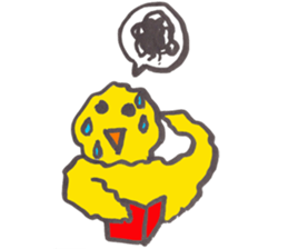 piichan sitting up late at night sticker #10066802