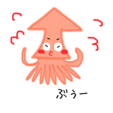 Funny squid daily sticker #10067199