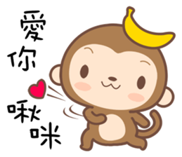 Monkey Happy sticker #10067762