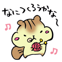 The chipmunk loves craft work. sticker #10068210