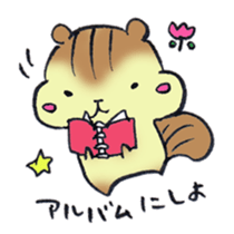 The chipmunk loves craft work. sticker #10068244