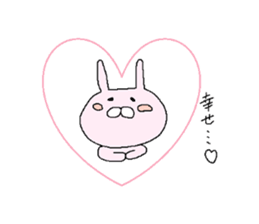 cute rabbit of pink sticker #10068784