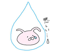 cute rabbit of pink sticker #10068785