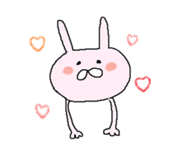 cute rabbit of pink sticker #10068786