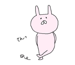 cute rabbit of pink sticker #10068788