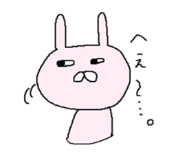 cute rabbit of pink sticker #10068792