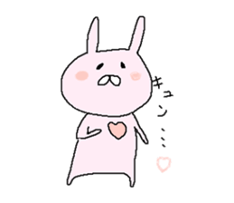 cute rabbit of pink sticker #10068797