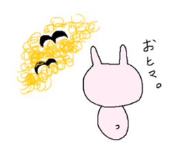 cute rabbit of pink sticker #10068799