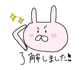 cute rabbit of pink sticker #10068802