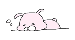 cute rabbit of pink sticker #10068814