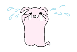 cute rabbit of pink sticker #10068816